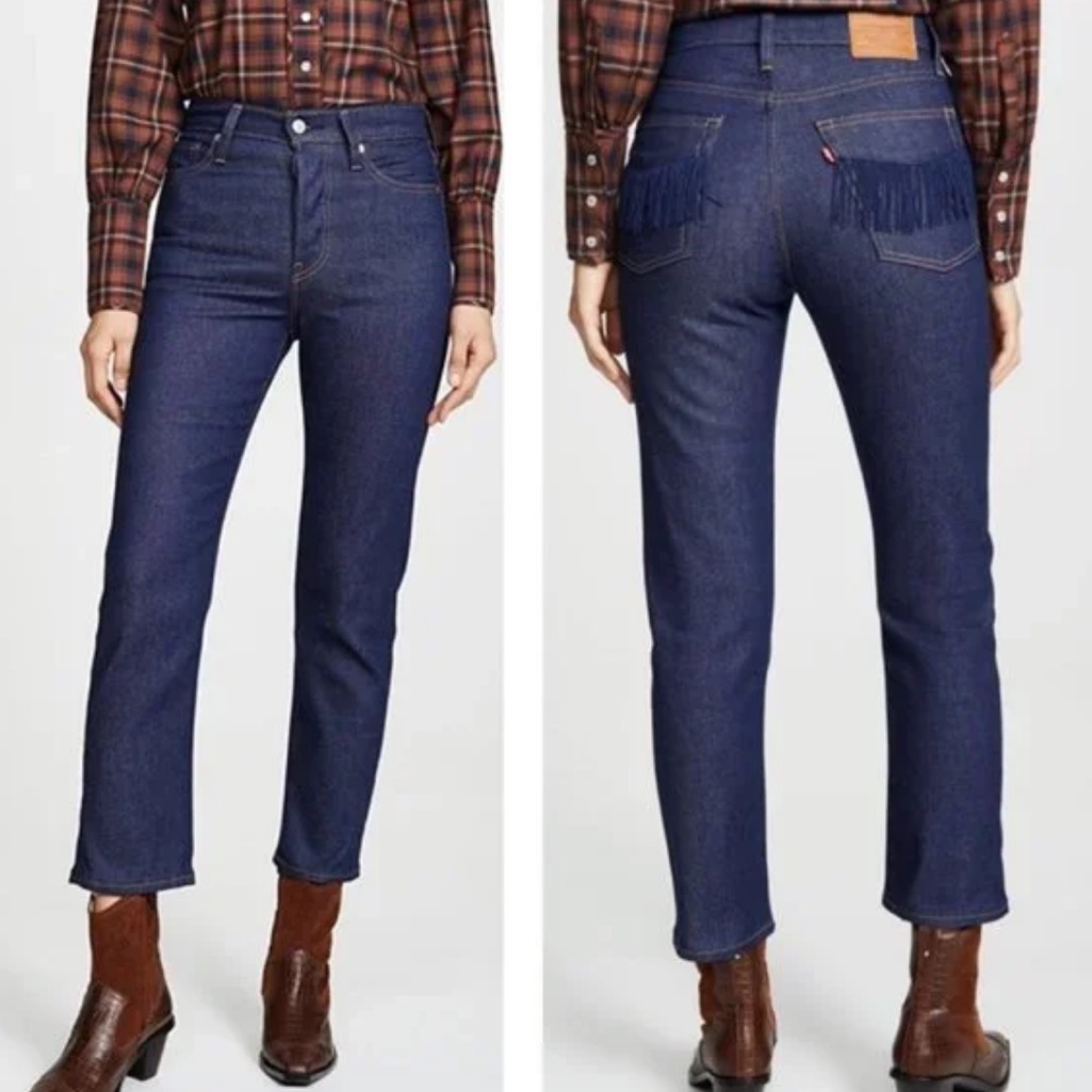 Brand New Levis With Fringe Pocket Detail